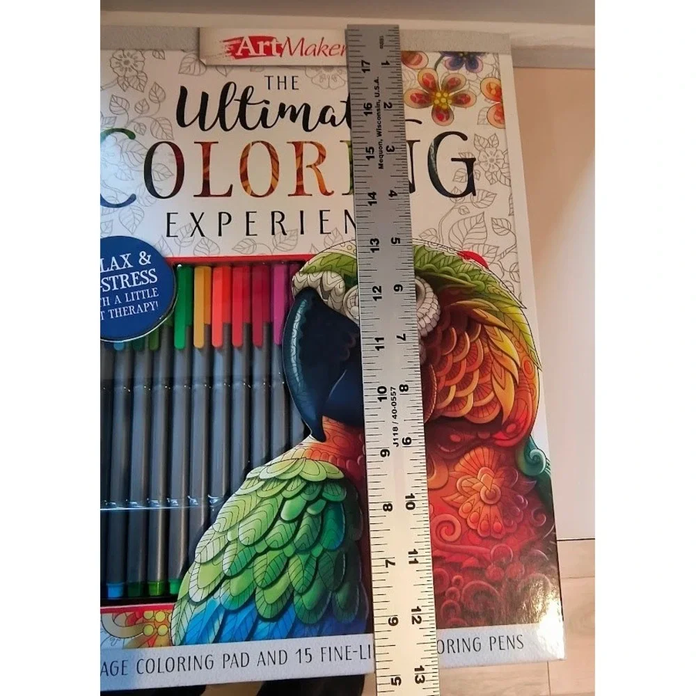 ArtMaker Ultimate‎ Coloring Experience 48 Page Coloring Pad 15 Fine Liner Pens